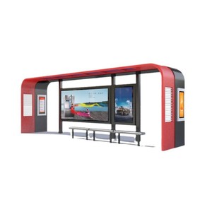 Smart <b>Bus</b> Shelter With Led Display Screen Ip65 Waterproof <b>Remote</b> <b>Control</b> For <b>Bus</b> Stations - Product Image 1