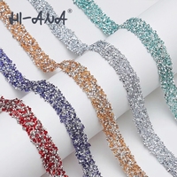 Bande adhésive double face écologique faite à la main avec strass en cristal et diamants, style longue bande à tige pour sacs