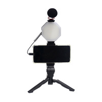 Kit de vlog caméra de Smartphone Kit de vlog vidéo avec caméra lumière Microphone trépied support de téléphone pour YouTube/Tiktok/Streaming