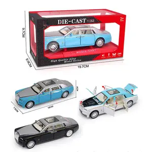 Simulation 6 Open Door Sound And Light Pull Back Alloy Car Model Toy 1/32scale Collection Diecast Models Car For Boys
