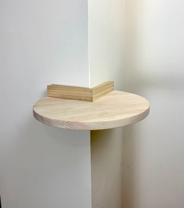 Bois 3/4 cercle flottant étagère cacher <span class=keywords><strong>Angle</strong></span> coin bord droit étagère bébé moniteur <span class=keywords><strong>plante</strong></span> étagère pour la <span class=keywords><strong>d</strong></span>écoration intérieure - Product Image 3