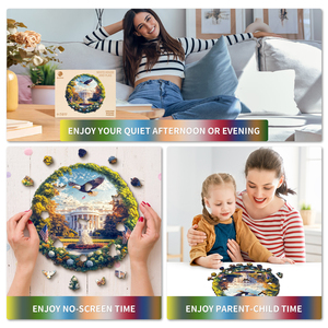 Rompecabezas del Águila del Palacio Blanco, Impresión a Todo Color, Juguete Educativo de Cartón para Niños de 8 a 13 Años, Forma Redondeada, Unisex - Product Image 6