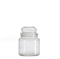 Récipient vide personnalisé de 4oz 12oz 17oz 24oz pot à bougie classique en verre transparent mat avec couvercle en verre et boîte pour la décoration de la fabrication de bougies