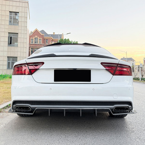 Aileron arrière Amp-Z pour Audi A7 C7 S-Line 2015-2017, finition noire piano, texture carbone, finition mate, style tuning - Product Image 1