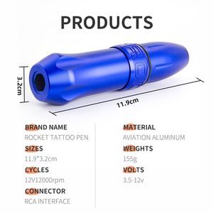 Stylo de tatouage sans fil RCA professionnel, direct usine, pour traçage et ombrage, maquillage permanent, vente en gros - Product Image 5