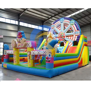Structure gonflable combinée thème <span class=keywords><strong>cirque</strong></span> et carnaval, design clown, aire de jeux gonflable commerciale pour la location événementielle - Product Image 4