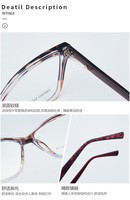 Montures de lunettes classiques rétro mélangées Cadre carré européen et américain avec pied à ressort Design miroir plat plein cadre