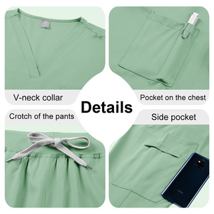 Unisex Scrub Uniform Set Moisture Wicking Split Design For Medical Spa Dental Vet Use - Product Image 1