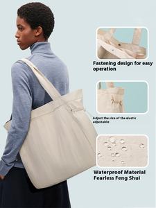 Custom Logo Tote Non-Woven Shopping <b>Bags</b> PP Laminated with String Closure <b>for</b> <b>Travel</b> or Cosmetics - Product Image 5