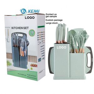 Kaimi Durable Non-Stick Reusable Silicone <b>Kitchen</b> Utensil Set Heat-Resistant <b>Accessories</b> Dishwasher-Safe Western Style Tools - Product Image 1