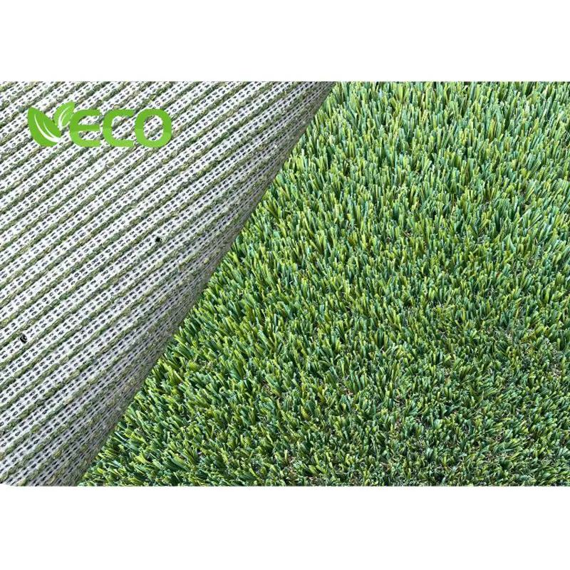 Eko destek 100% geri dönüşümlü 50mm yüksek son yüksek yoğunluklu bahçe peyzaj yapay çim halı döşeme