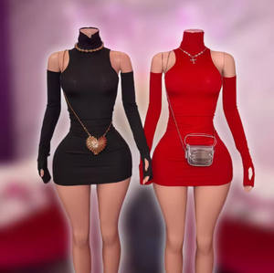 Viviblook Z319DS01 Women Dress Sexy High Neck New Tight Fitting Halter <b>Mini</b> Evening Bodycon Dresses - Product Image 1