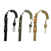 Lanière élastique anti-perte tactique à ressort sangle de sécurité ceinture corde pour porte-clés chaîne lampe de poche accessoires de chasse