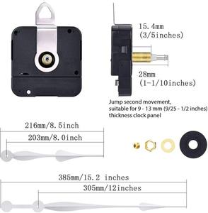 Механизм часов с высоким крутящим моментом и длинным валом, сменный кварцевый часовой двигатель с 12-дюймовой длинной ЛОПАТКОЙ, серебряные стрелки - Product Image 2