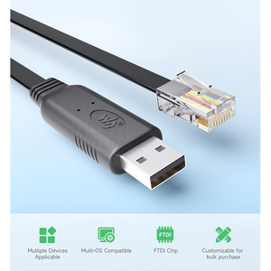 สายเคเบิลอุตสาหกรรม USB เป็น RJ45 สำหรับคอนโซล USB Type A เป็น RJ45 พอร์ตตัวผู้ ชิป FT232RL ของแท้ ความยาวสาย 1.8 เมตร - Product Image 3