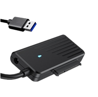 Kabel Drive mudah M.2 SSD NVME, protokol ganda 10GB3.1 Tipe C ke SATA2.5/3.5 inci kabel Hard Drive 5GB