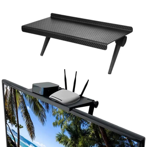 Estante de almacenamiento de pantalla de ordenador y TV de gran venta, estante de decodificador de enrutador inalámbrico, soporte de almacenamiento sin perforaciones, herramienta divina - Product Image 1