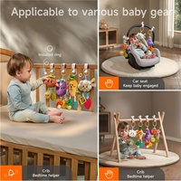Tumama Kids 4 pièces hochets de légumes en peluche douce EN71 premier berceau de bébé siège de voiture poussette jouet suspendu avec anneau de dentition son froissé