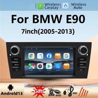 Écran tactile de 7 pouces, autoradio pour BMW E90 (2005-2012) - GPS Android Auto, stéréo tactile sans fil, WiFi intégré, audio haute résolution