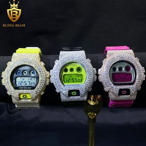 Роскошные ювелирные изделия в стиле хип-хоп со льдом Vvs Moissanite высококачественный тестер алмазов дешевые часы DW6900 для мужчин и женщин - Product Image 2