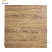 Plateau de table à manger en résine imitation marbre et bois avec pieds en métal, mobilier durable pour la maison, utilisation en extérieur, café, bistrot, bar, espace de restauration
