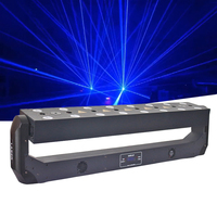 Laser merah bergerak LED RGBW 3W 16 buah Laser merah kekuatan tinggi kepala bergerak 2 buah lampu panggung bintang penuh biru