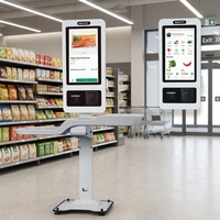 Kioscos de Pago con Pantalla Táctil de 21.5/27 Pulgadas, Terminal de Punto de Venta Montado en la Pared, Kiosco de Autoservicio para Menús