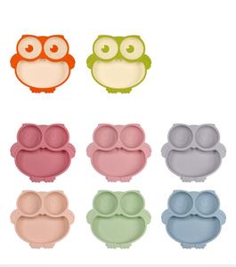 Assiette pour enfants en silicone de qualité alimentaire compartimentée en forme de hibou : Assiette pour tout-petits mignonne et antidérapante pour l'alimentation quotidienne du bébé et les repas à la maison - Product Image 5