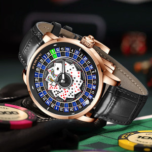 นาฬิกาข้อมือผู้ชาย <span class=keywords><strong>Jacob</strong></span> Player Series รุ่นโป๊กเกอร์รูเล็ต สายหนัง ตัวเรือนเหล็กกล้า ระบบอัตโนมัติ เรืองแสง กลไกจักรกล กันน้ำ 3ATM แบบอนาล็อก - Product Image 6