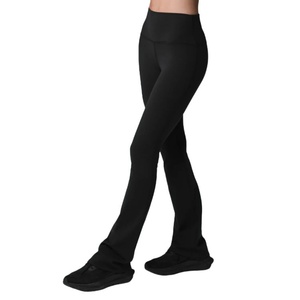 Leggings de yoga pour femmes, taille haute, élastiques, respirants, antibactériens, écologiques, à motif écossais en bambou, personnalisables, vente en gros OEM - Product Image 2