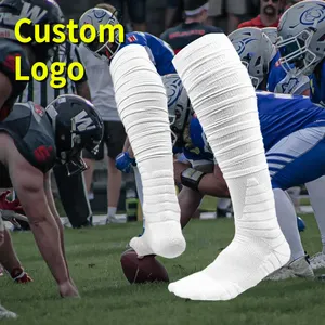 9 Farben NFL kniehohe Slouch American Soccer Grip Socken dicke Frottee gepolsterte Anti-Rutsch-Fußballs ocken lang