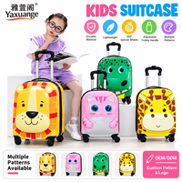 Valise à roulettes pour enfants de 16 pouces, en ABS et PC, 360 ° Roue rotative. Valise pour bébé de style dessin animé pour la maternelle.