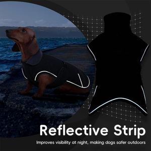 Qiqu personalizado nuevo diseñador Dachshund chaqueta de invierno para perros abrigo de lana de poliéster reflectante <span class=keywords><strong>impermeable</strong></span> reflectante <span class=keywords><strong>perro</strong></span> <span class=keywords><strong>salchicha</strong></span> - Product Image 3