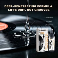 Kit Pembersih Piringan Hitam LP Vinyl dengan Semprotan Pembersih, Set Sikat dan Kain, Penghilang Debu Anti-Statik, Set Perawatan Audiophile Lengkap