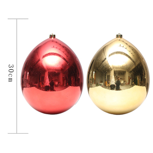 New Teardrop-Shaped 30*25cm Giant Plastic <strong>Christmas</strong> Ball &amp; Tree Ornaments Largest <strong>Outdoor</strong> <strong>Christmas</strong> Decorations <strong>Large</strong> <strong>Bauble</strong> - Product Image 2