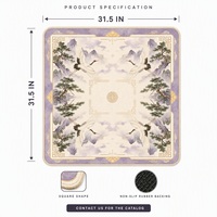 Tapis de jeu de mahjong en caoutchouc naturel de qualité supérieure, résistant, 31,5 pouces, pour 4 joueurs, avec sac de transport
