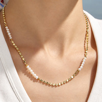 Collier chaîne serpent en acier inoxydable plaqué or 18 carats pour femme CAIOOCHE avec pendentif léopard et cheval - Cadeau