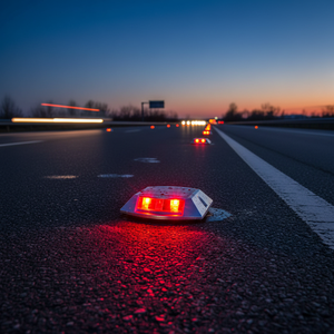 Botón de Señalización Vial LED Rojo con Energía Solar, Intermitente, con Anclaje/Varilla, Advertencia de Seguridad Vial, Reflectante de Grado Ingeniería, Sin Sonido, Turquía B2B - Product Image 3