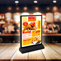 A5 Boîte à LED double face Rechargeable Table Menu Board Desktop Led Light Box Display Rack