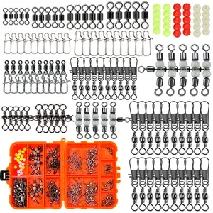 WEIHE 141Pcs Fishing Accessories Set Swivels Stoppers Hooks Fish Lures In Storage Box Fishing Tackle Gear Equipment Pesca