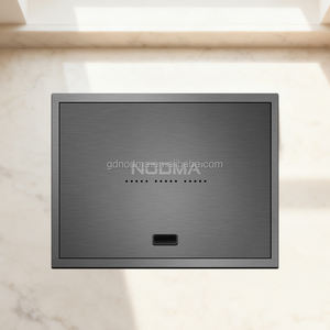 Nodma Gold/Black Handmade 304 Stainless Steel Luxury Nano Single Bowl Three Hole Undermount Modern <strong>Kitchen</strong> <strong>Sink</strong> With Cup Washer - Product Image 4