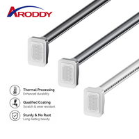 ARODDY Barre de douche réglable sans perçage en acier au carbone de 32 mm (39,4-66,9 pouces) pour fenêtres, réglage en un clic, de notre usine avec 20 ans d'expérience