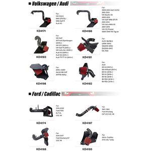 Sistema de Admisión de Aire Frío de Alto Rendimiento de Aluminio de 3.5 Pulgadas para Volkswagen <span class=keywords><strong>Golf</strong></span> MK7/<span class=keywords><strong>Golf</strong></span> R (Negro + Rojo) Kyostar - Product Image 5