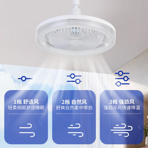 Ventilateur de plafond avec lumière LED encastrée 36V 50W, pales en plastique pour chambre et salon - Product Image 4