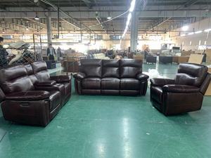 Phong Cách Mỹ Sang Trọng Da Chính Hãng Ghế Phòng Khách Đồ Nội Thất Điện Ngồi Có Thể Ngả <span class=keywords><strong>Sofa</strong></span> Bộ 3 2 1 - Product Image 3