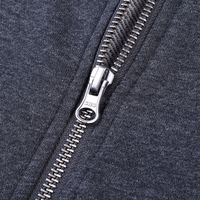 Sweat-shirt personnalisé 100% coton, sweat-shirt uni pour homme, sweat-shirt à fermeture éclair intégrale tendance