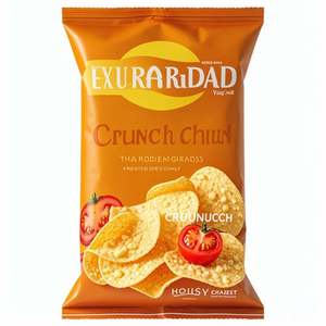 Bolsa de fuelle lateral de sellado térmico laminado de plástico de calidad alimentaria personalizada, embalaje de impresión de huecograbado para patatas fritas, goma de mascar, otra lámina - Product Image 2