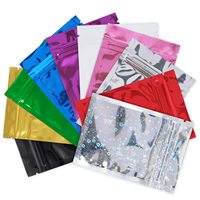 Sacs laser perforés auto-scellants pour bijoux, étuis de téléphone, pochettes holographiques en plastique 7,5*10cm 9*12cm 10,5*15cm 12*20cm 14*20cm