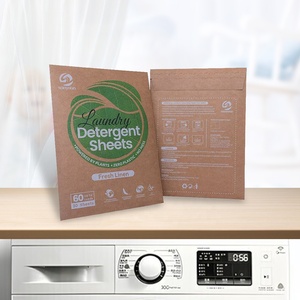 Feuilles de détergent à lessive hypoallergénique écologiques jetables en usine avec parfum de lin frais léger pour les vêtements - Product Image 2