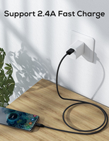 Prix bas Pd 100w Charge rapide et autres accessoires Câble tressé en nylon noir Câble Usb Type-c Câble 1.5mm